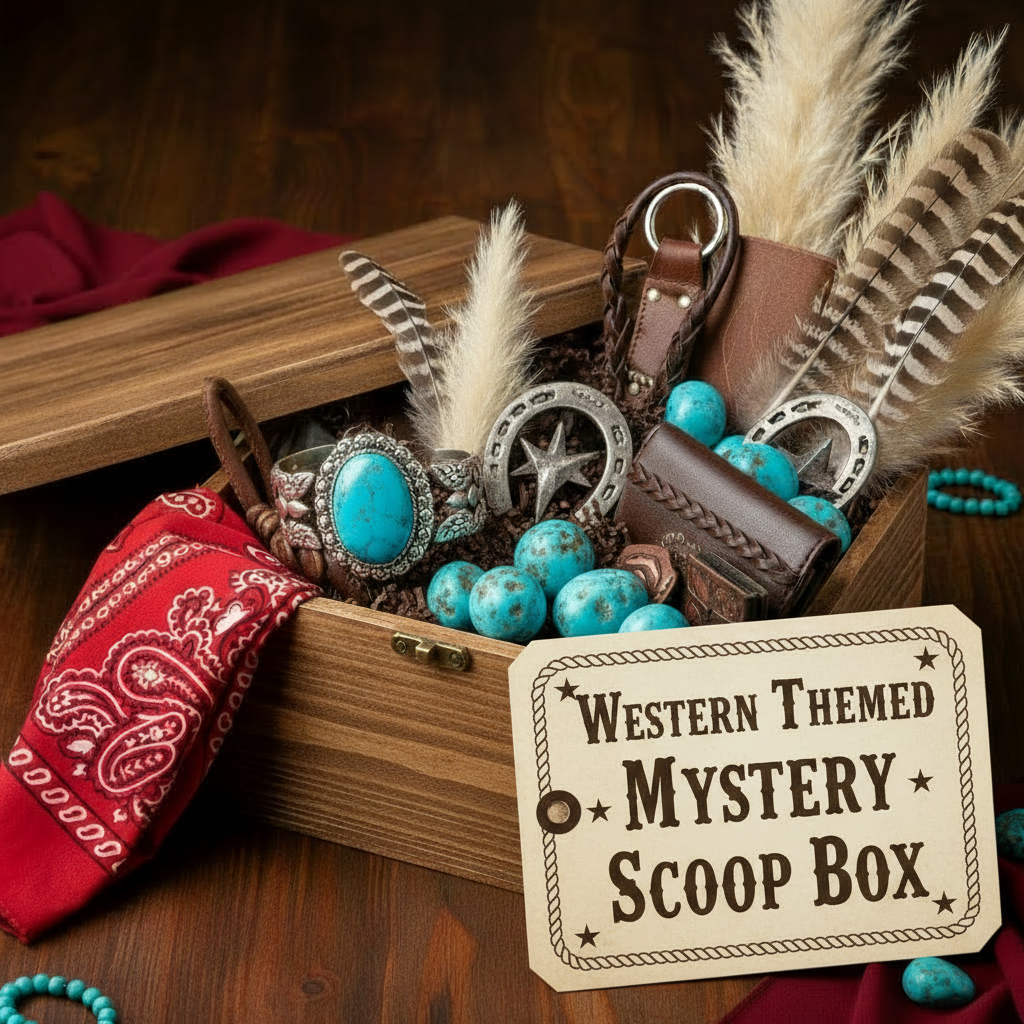 Western Themed Mystery Scoop Box with Card